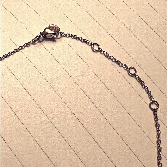 Dainty Stainless Steel Rose Gold Heart Necklace - Picture 4 of 4